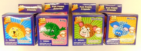 Fun Foam Friends 3D Mosaics, 34 Units