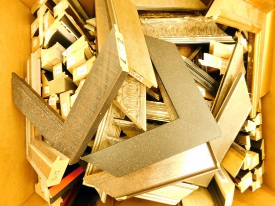 3 Big Boxes of Wooden Picture Frame Sample Corners