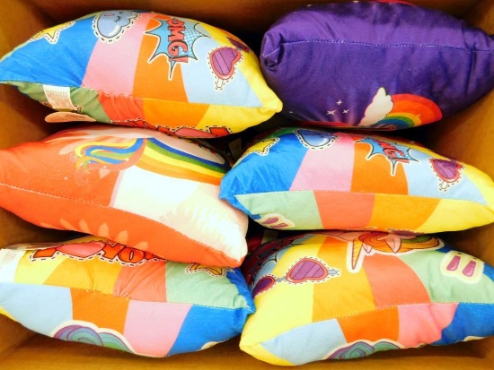 Unicorn Rainbow Plush Pillows, 4 Big Boxes