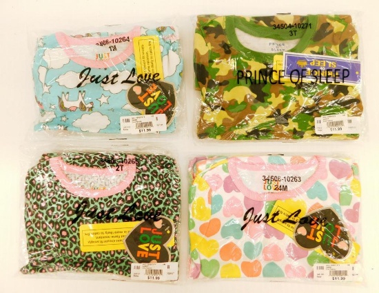 Just Love and Prince of Sleep Boys and Girls Sleep Sets, 16 Units
