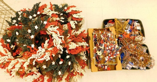 Assorted Red, White and Blue Patriotic Decor