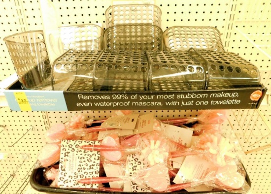Sponge Suction Cup Shower Caddy and Novelty Brushes