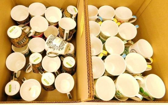 Variety Selection of Decorative Coffee Mugs, 5 Dozen Units