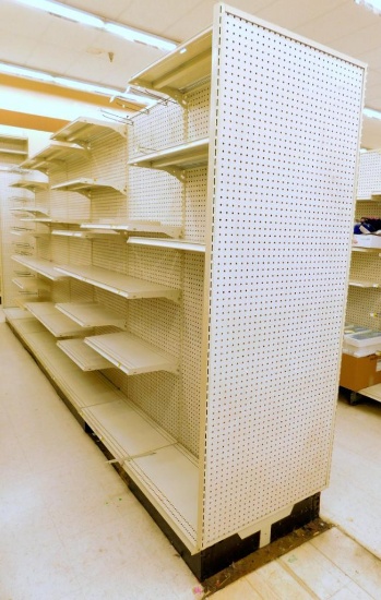 Gondola Shelving: Aisle Unit, 17'10" Long, 7 Bases, 51 Shelves