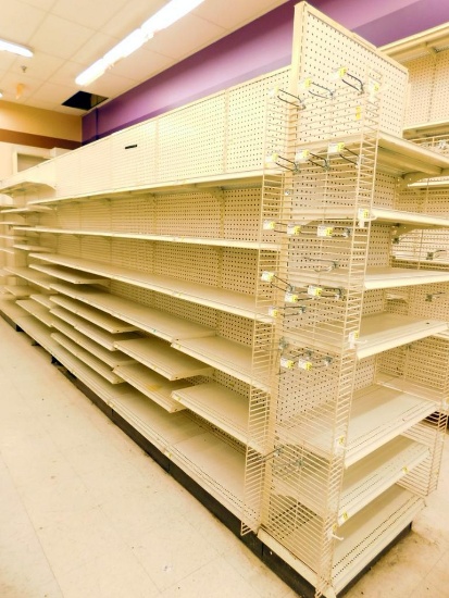 Gondola Shelving: 24' Long, 10 Bases, 82 Shelves