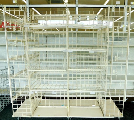 Wire Mobile Display Racks, 2 Units