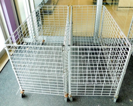 Wire Mobile Display Dump Bins, 2 Units