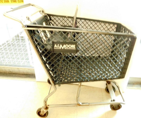 Plastic and Metal Grocery Shopping Cart, 9 Units