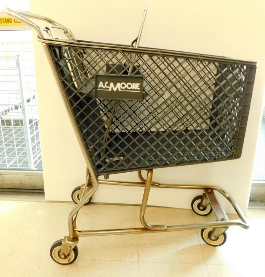Plastic and Metal Grocery Shopping Cart, 9 Units