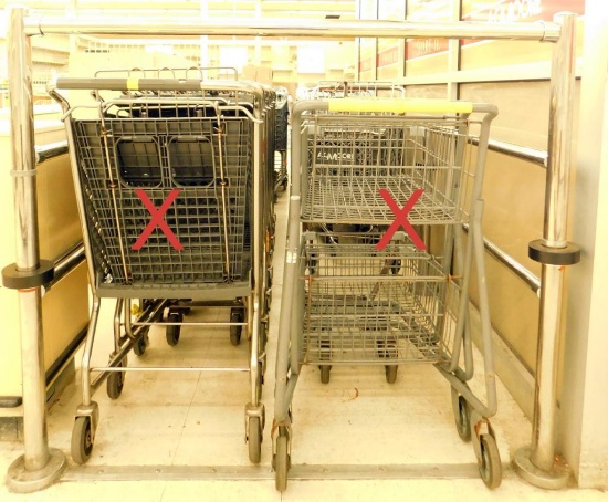 Double Wide Indoor Shopping Cart Corral