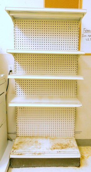 Gondola Shelving: 2.5 Wide, 1 Base, 4 Shelves