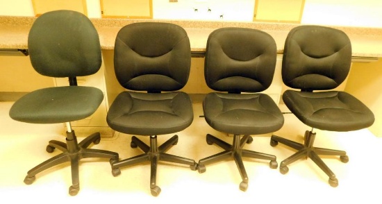 Four Swivel Office Chairs