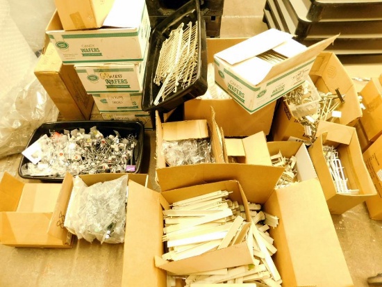 Large Assortment of Gondola Retail Hooks, Brackets, and Accessories