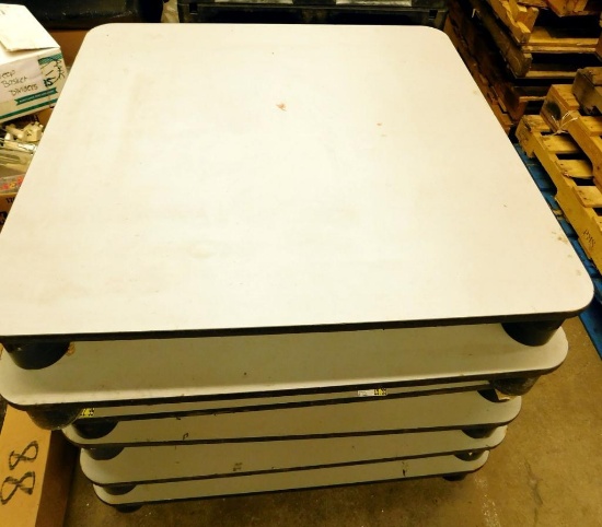 Heavy Duty Plastic Pallet and Riser Lot, 14 Units