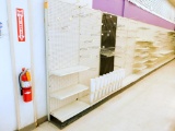 Gondola Wall Unit: 40.5' L, 46 Shelves, 10 Cones, 1 Wire Display, 1 Wire Basket