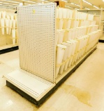 Gondola Shelving: Aisle Unit, 12' Long, 5 Bases, 16 Wire Displays, 80 Cones