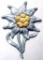 German WWII Army Mountain Troop Edelweiss EM Cap Badge