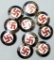 (10) WWII Heim Ins Reich Enameled Swastika Party Badges