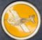 US WWII Airborne Glider Corps EM Overseas Cap Badge