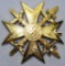 Post War German WWII Condor Legion Gold Spanish Cross with Swords