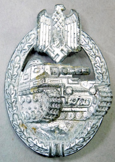 German WWII Army Silver Tank Assault Badge