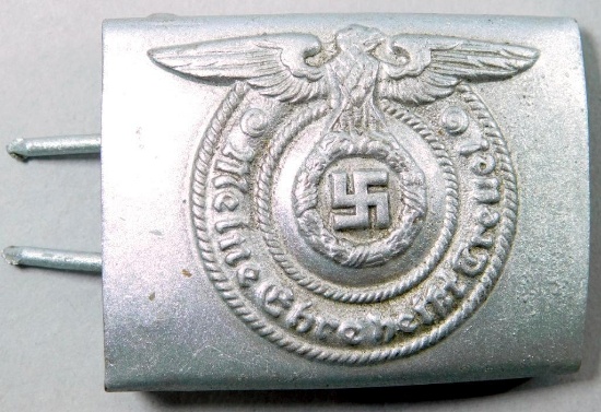 WW II Waffen SS Schutz Staffel EM Combat Belt Buckle