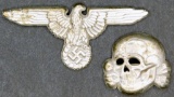 Waffen SS Officers Visor Cap Eagle & Skull