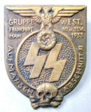 Waffen SS 1933 Frankfurt Gruppe West Badge