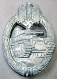 German WWII Army Wehrmacht Silver Tank Assault Badge