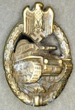 German WW2 Army Wehrmacht Bronze Tank Assault Badge