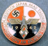 German Japanese WWII 1942 Axis Alliance Badge