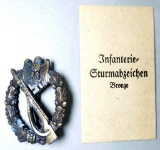 German Army Wehrmacht Bronze Infantry Assault Badge