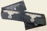 (4) German WWII Waffen SS EM Sleeve Eagles