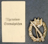 German Army Heer Silver Infantry Assault Badge with Envelope