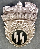 German WWII Waffen SS Wewelsburg Castle Badge