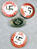 German WWII Adolf Hitler 1933 & NSDAP Party Badges