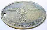 Waffen SS Danzig Ausweis Criminal Identification Disc