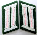 Pair of German WWII Army Panzer Tank Korps Officers Collar Tabs