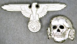 Waffen SS Officers Visor Cap Eagle & Skull