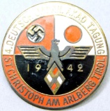 German Japanese WWII 1942 Axis Alliance Badge