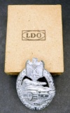 Boxed German WWII Army Silver Tank Assault Badge