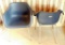 Pair of Sleek Hard Plastic Shell Chairs