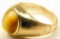 R&F Men's 10K Gold Ring with Tiger's Eye Stone