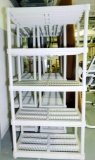 Three (3) Open Plastic Shelving Units