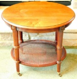 Ethan Allen Oval Table with Casters