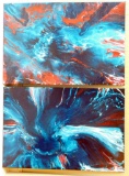 2 Original Modern Abstract Contemporary Artwork by...Jan Valentine Schields