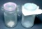 Round Glass Storage Jars with Pastel Hasp Lid, 54 Units