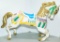Small Carousel Jumper Horse with Blue Saddle