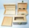 Unfinished Small Wooden Boxes and Trays Assortment, Dozens of Units