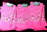 Bright Pink Bandannas, 60 Units